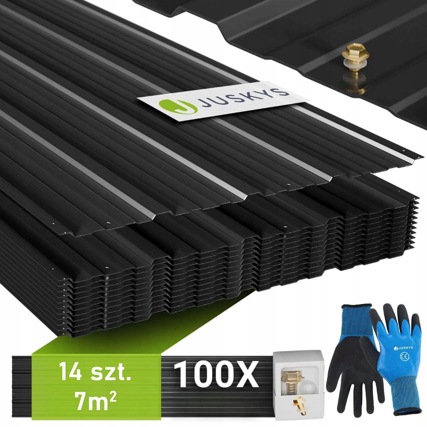 14x Blacha Trapezowa Ocynk Płyty Dachowe Elewacyjne 110x45cm 7m2 Antracyt