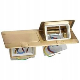 Plechovka na podlahové dosky Mosadz 6 modulov Legrand