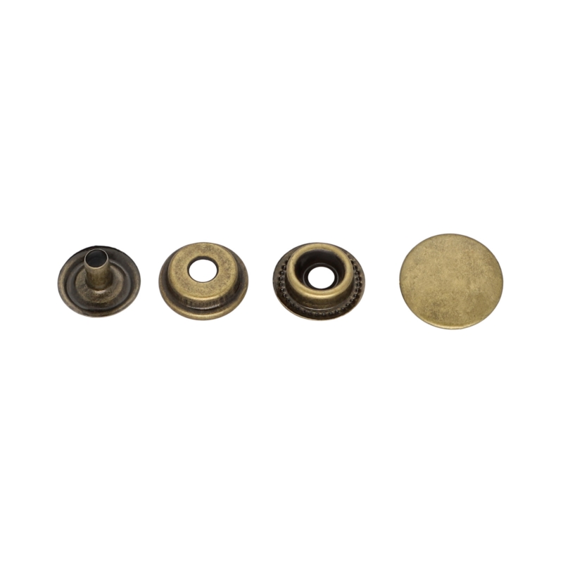 Napy, metalowe zatrzaski 17mm, Złoto, 50 kpl