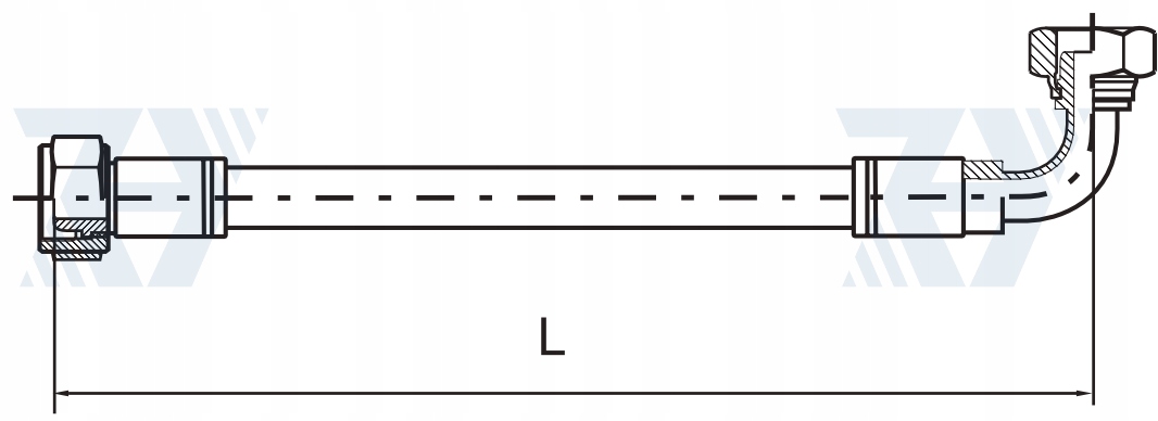 Przewód hydrauliczny AK20/2 M30x2,0 L-1450 215Bar Numer katalogowy części AK20/2-1450