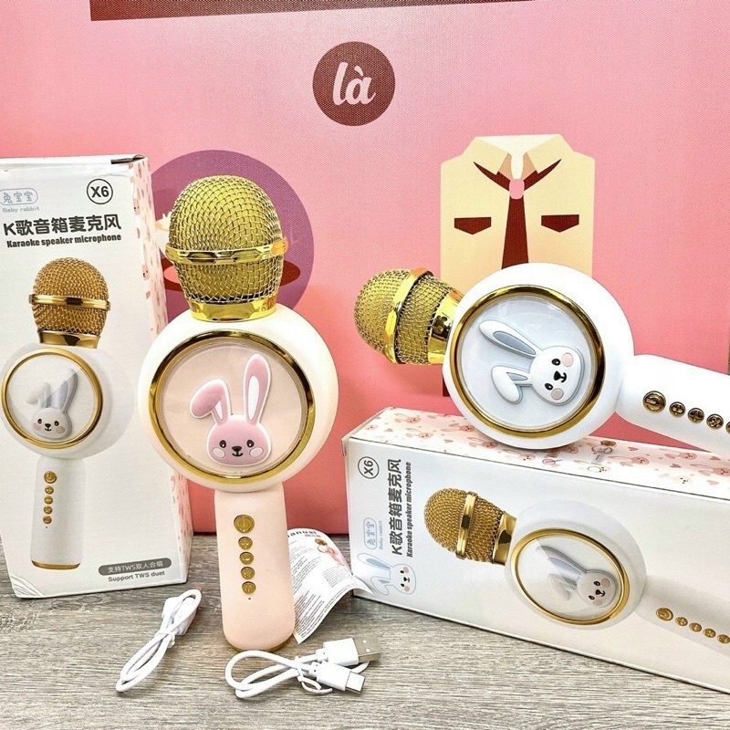 MIKROFON KARAOKE BEZPRZEWODOWY BLUETOOTH Z GŁOŚNIKIEM KRÓLIK DLA DZIECI Kod producenta MIKROFON KARAOKE DLA DZIECI