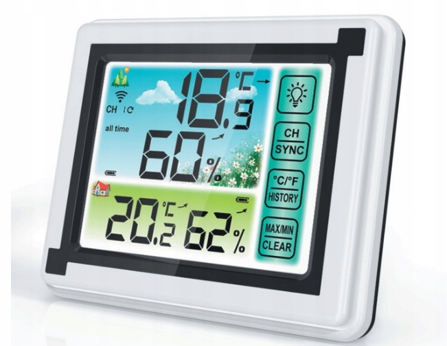 PODRĘCZNA BEZPRZEWODOWA STACJA POGODOWA TERMOMETR Marka inna