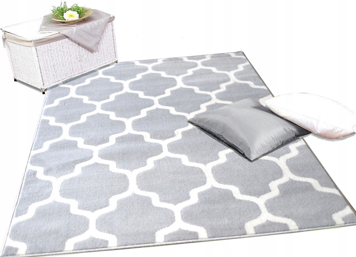 

Dywan Marok 100X150 Bcf Miękki Włos Pluszowy Szary