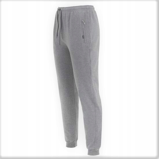 Pánské pohodlné bavlněné tepláky Polský Výrobek Žanklod Šedé 4XL