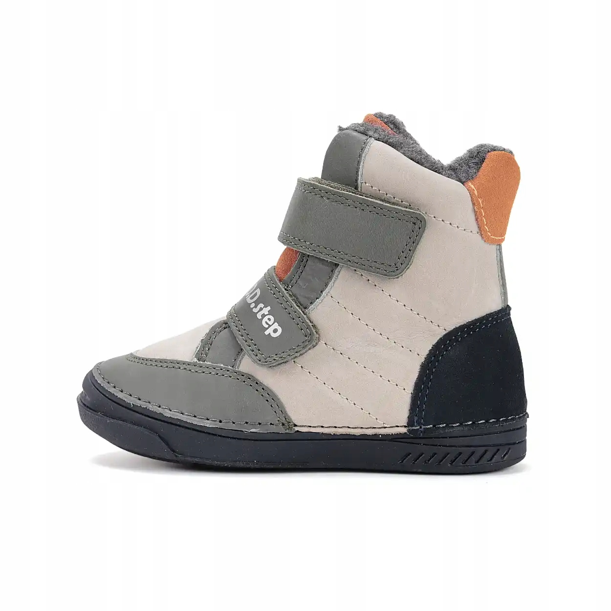 Zimowe buty skórzane D.D. Step W040-52404A Khaki 28