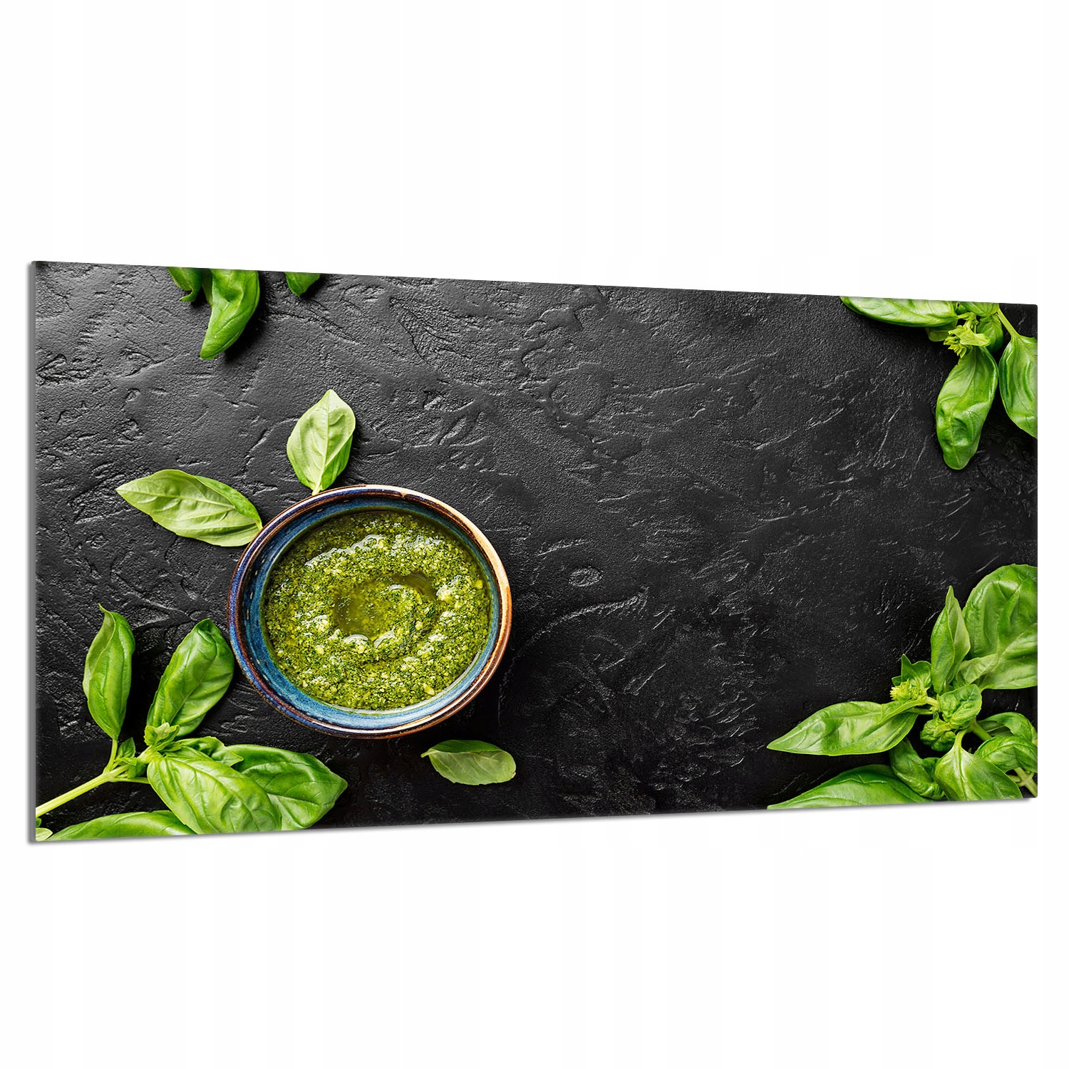 Skleněná ochranná deska na sporák 90x52 Bazalka Do Kuchyně