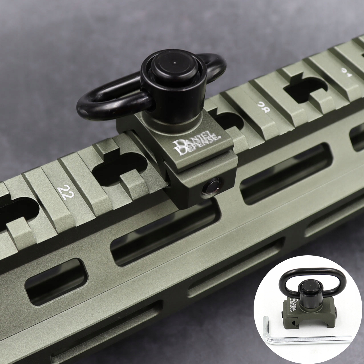 RAIL MOUNT QD SWIVEL ATTACHMENT POINT W/SWIVEL 12170657441 Allegro.pl