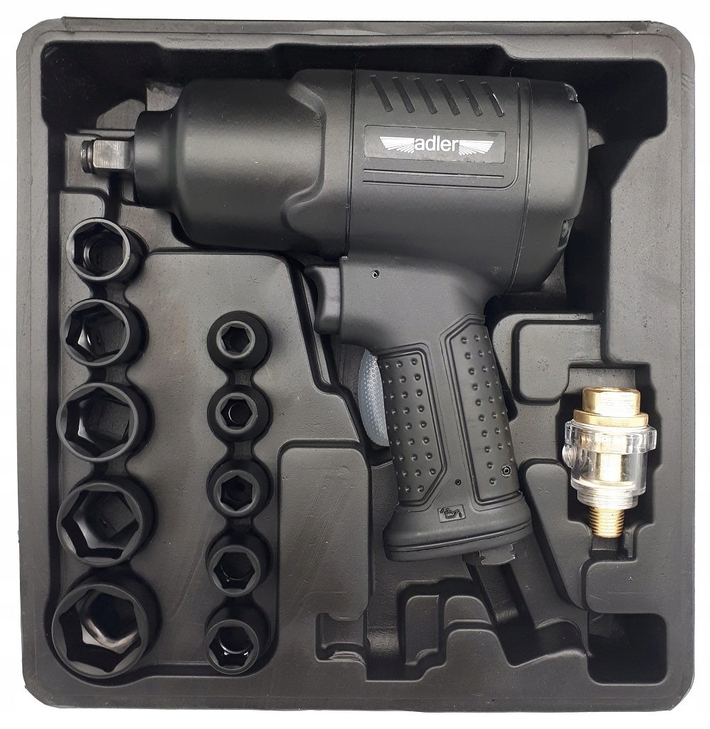 Rázový uťahovák 1/2" Adler 1590 Nm nástavce