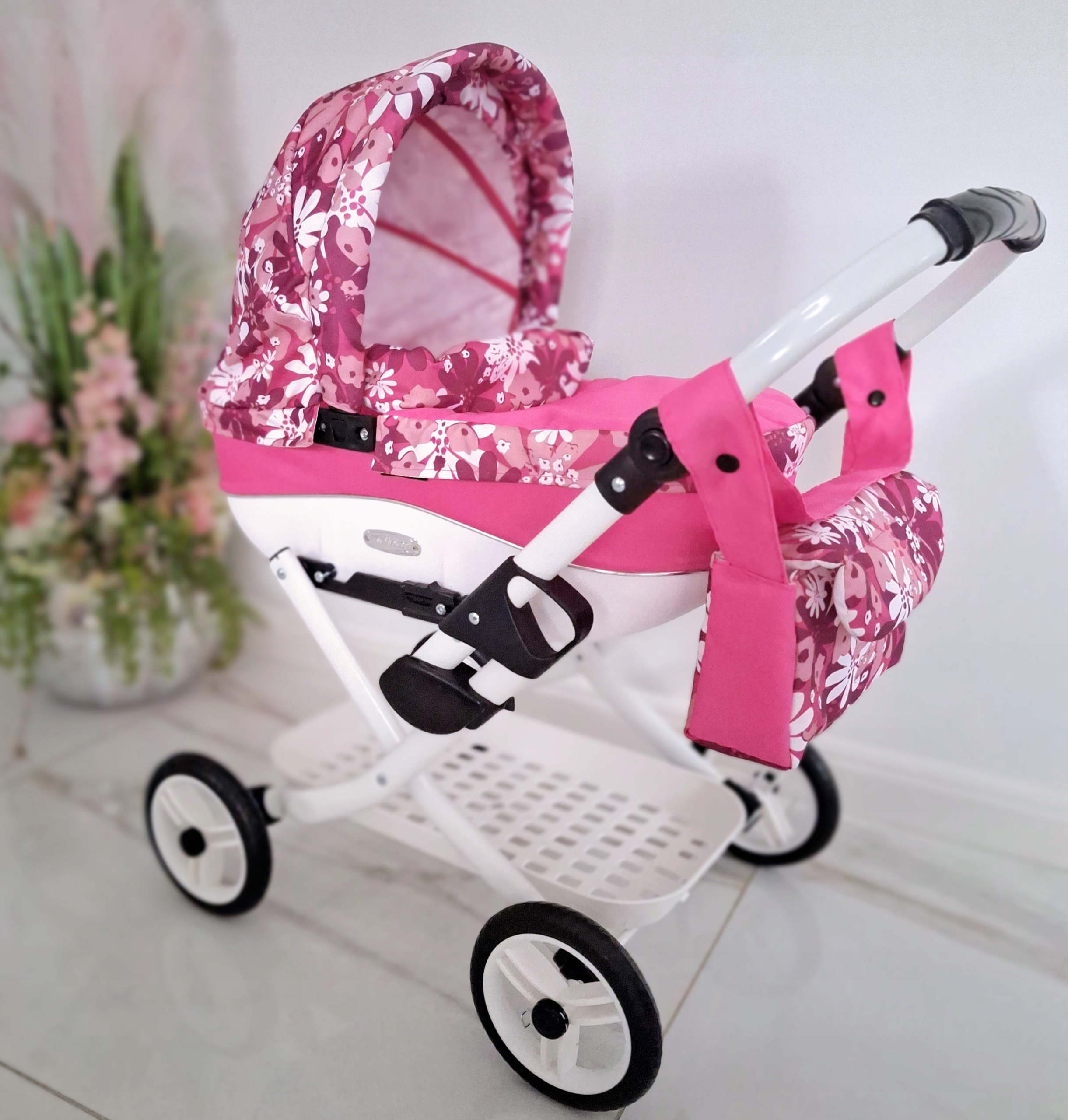 Duży Wózek dla lalki głęboki Adbor LILY LC-20 + Torebka + Koszyk EAN (GTIN) 5904673520184