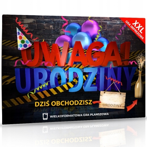

Wielkoformatowa Gra Uwaga! Urodziny XXL gra party