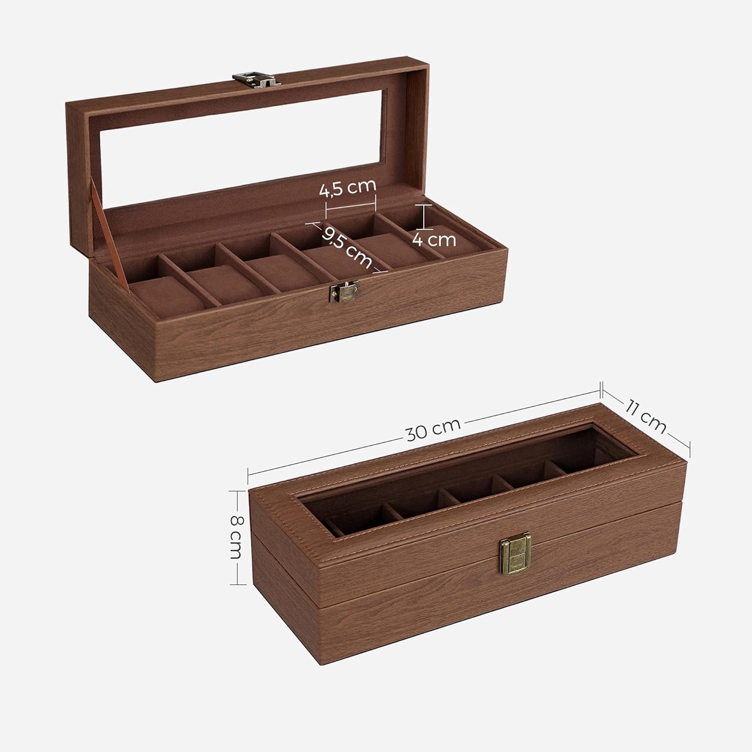 PUDEŁKO NA ZEGARKI MĘSKIE SZKATUŁKA ELEGANCKA ORGANIZER ETUI NA 6 ZEGARKÓW EAN (GTIN) 4069232423717