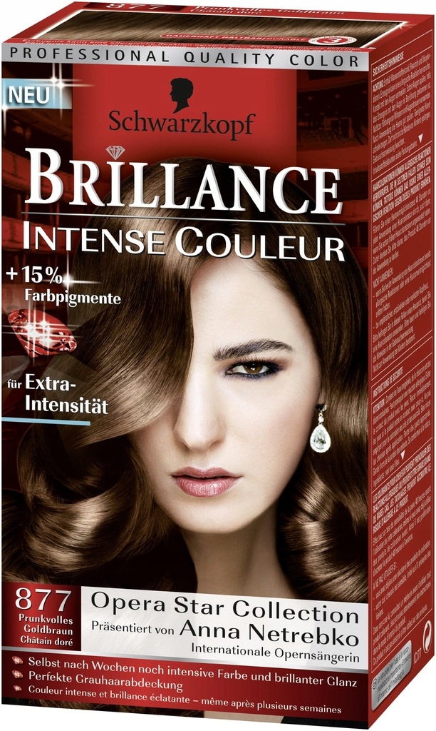 Schwarzkopf Brillance barva na vlasy 877 Symfonia Zlatých Hnědých