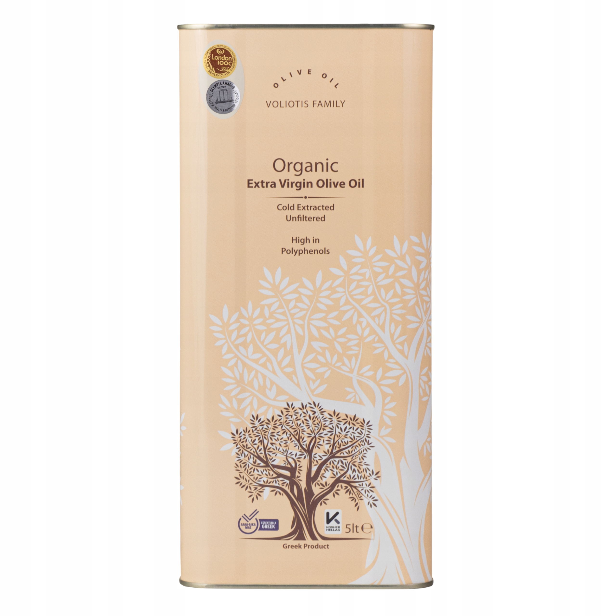 Levně Extra panenský olivový olej Ekologický Řecký Bio 5 l Voliotis Sbírka 2025