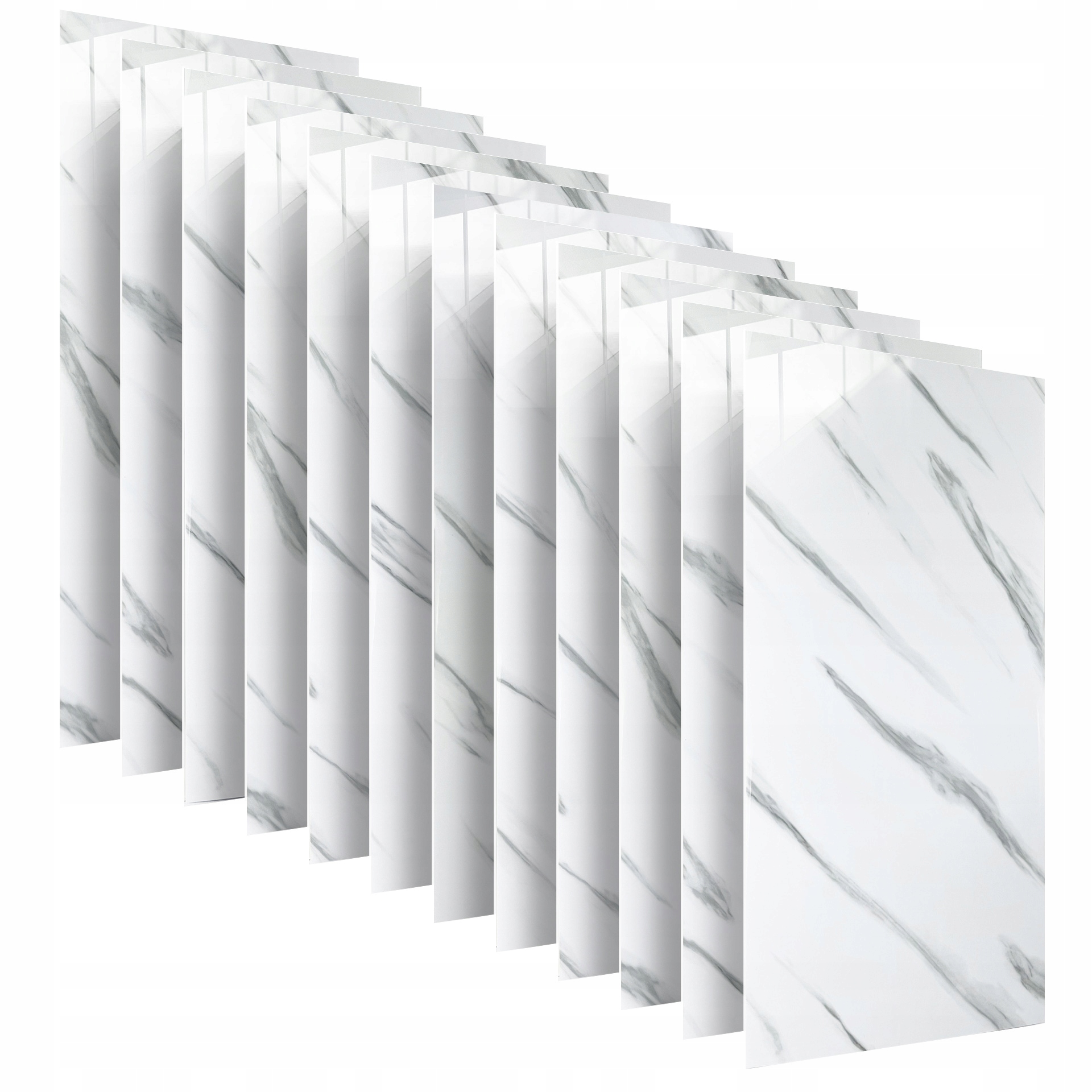 Dekorativní panely na zeď Lepicí dlaždice 12 kusů 60x30 cm Mramor Bílý