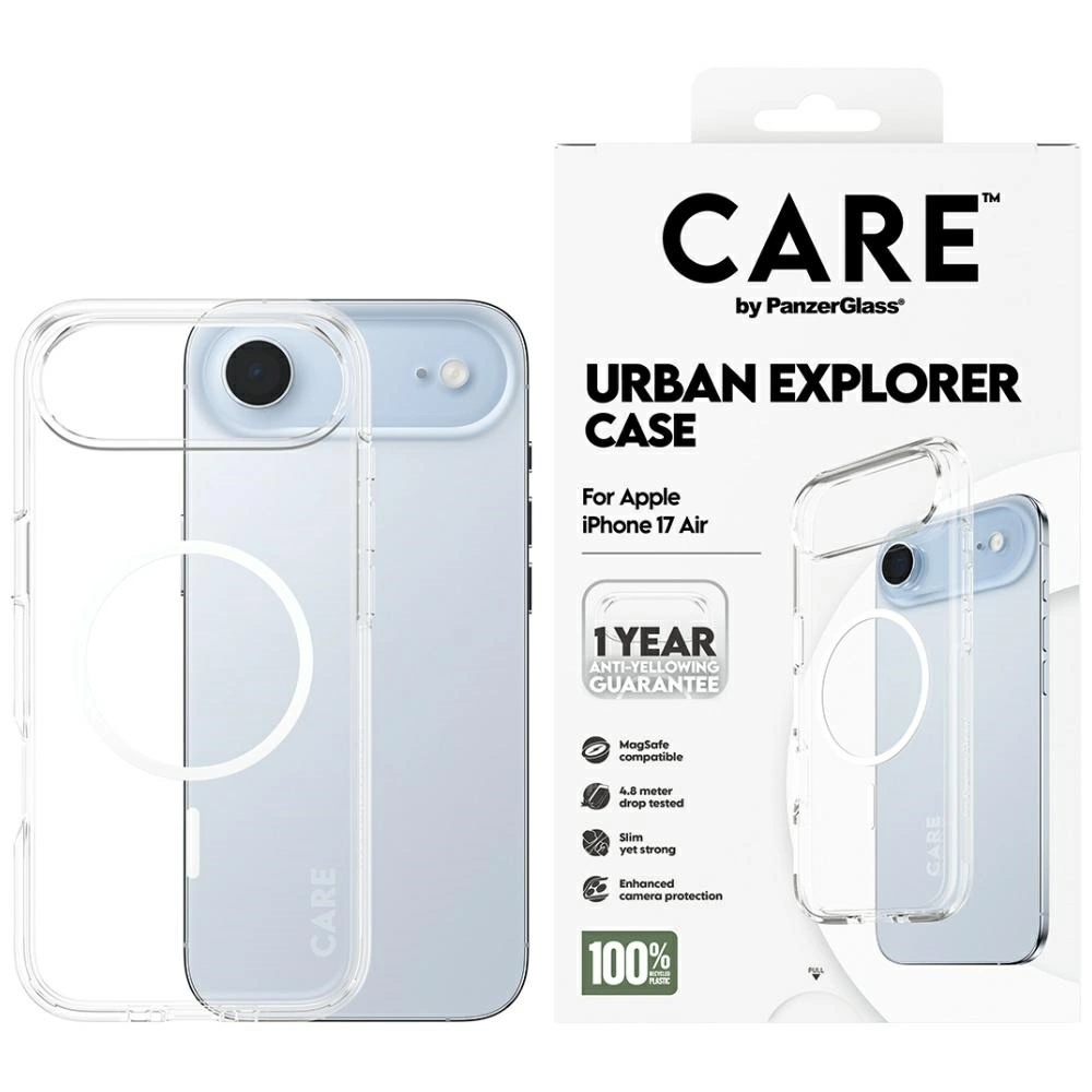 Etui Care PanzerGlass Urban Explorer w. White MagSafe iPhone Air przezr.