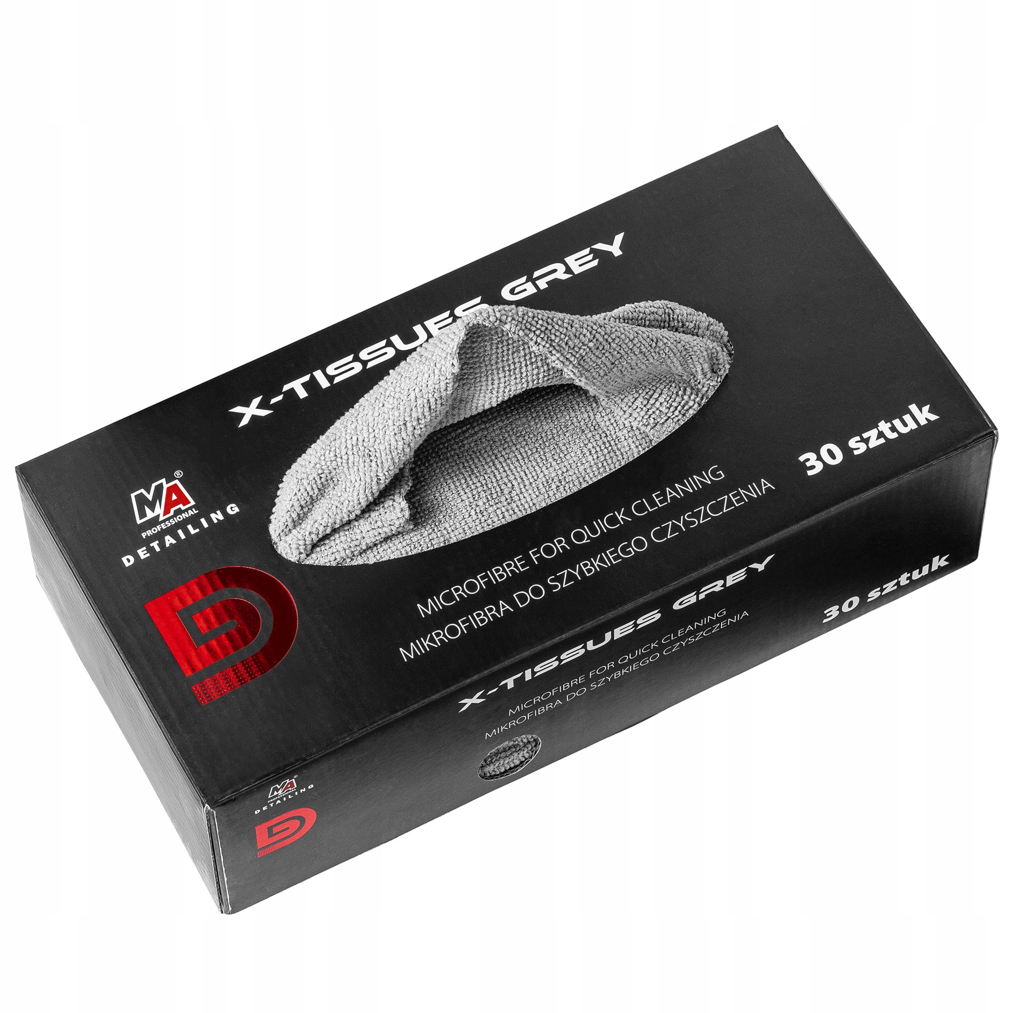 X-tissues Grey 200GSM Mikrofibra Do Szybkiego Czyszczenia 30szt 30x30cm