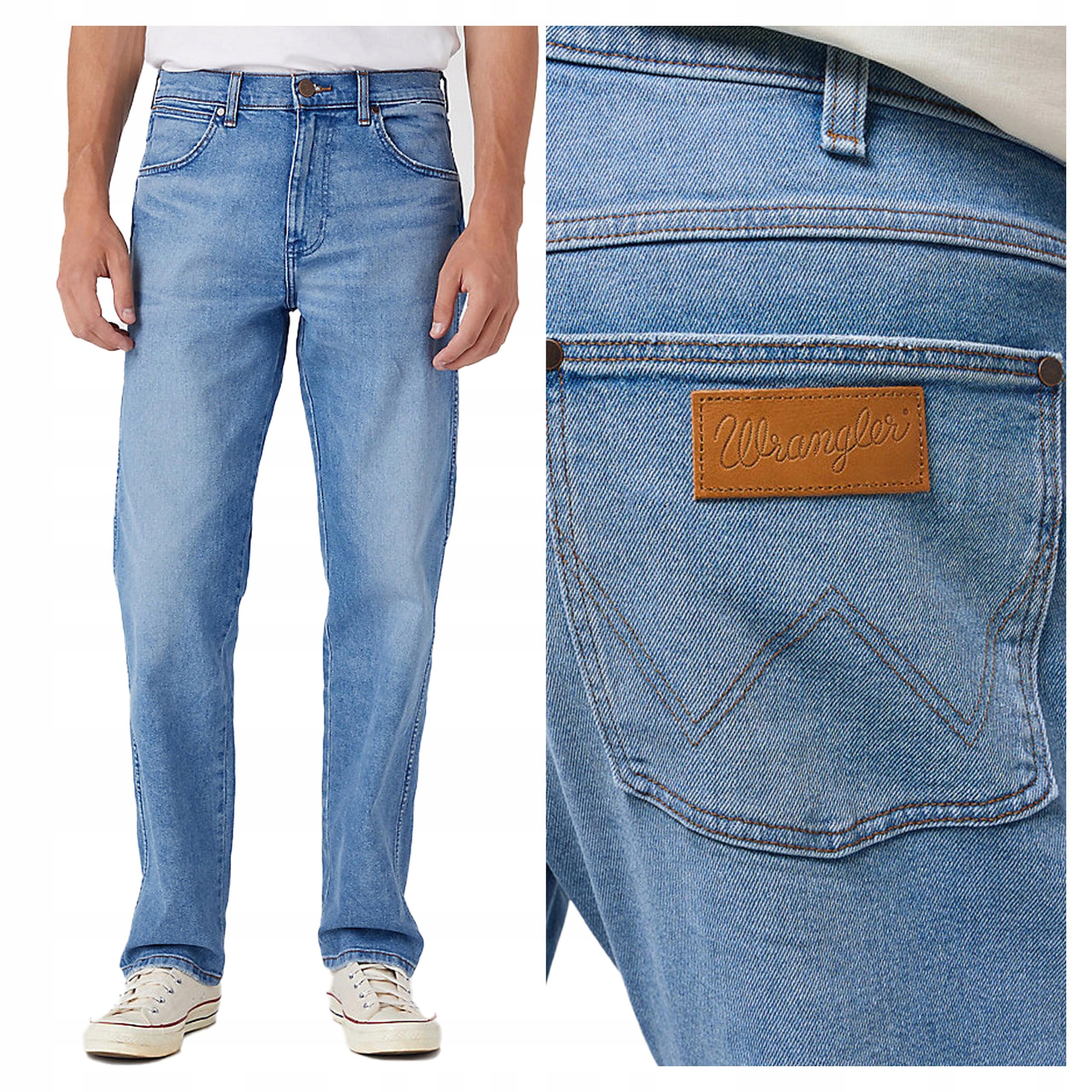Pánské jednoduché džínové kalhoty Wrangler Frontier 32/32