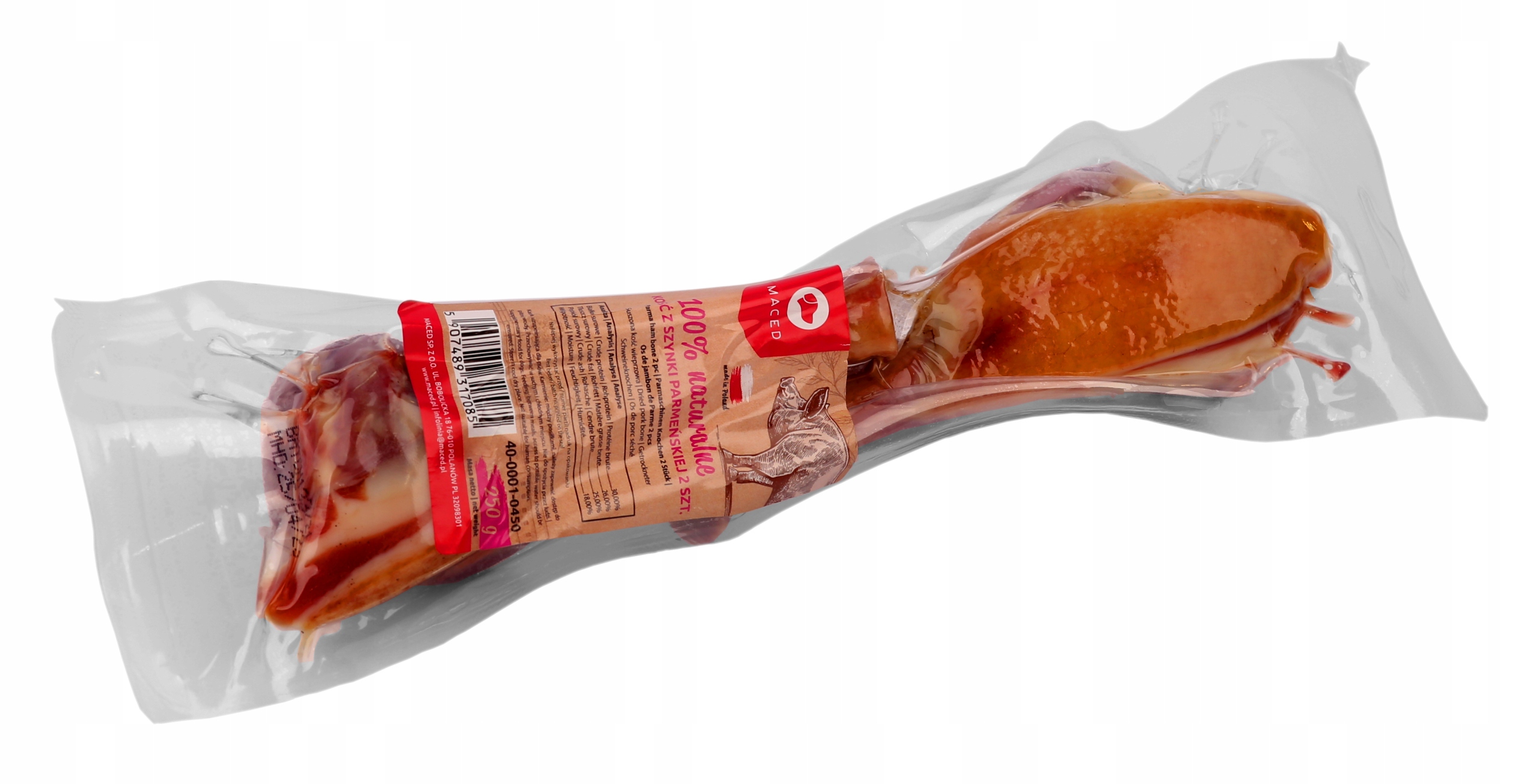 KOŚĆ Z SZYNKI PARMEŃSKIEJ gryzak do psa MACED 2szt Marka Maced