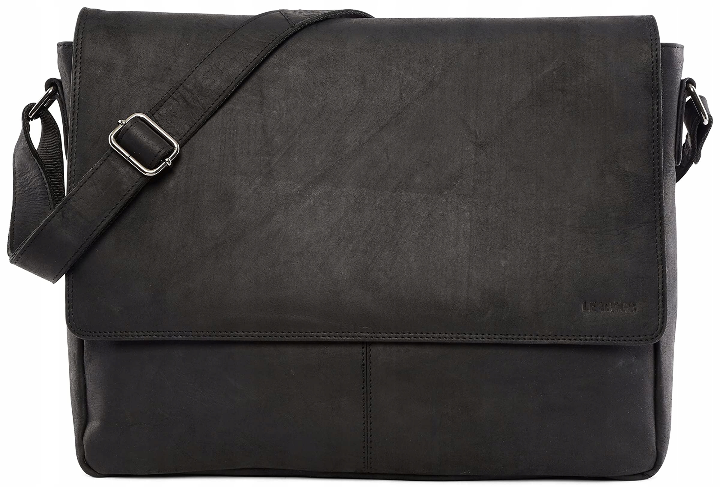 Leabags taška na notebook z přírodní kůže bez vzoru