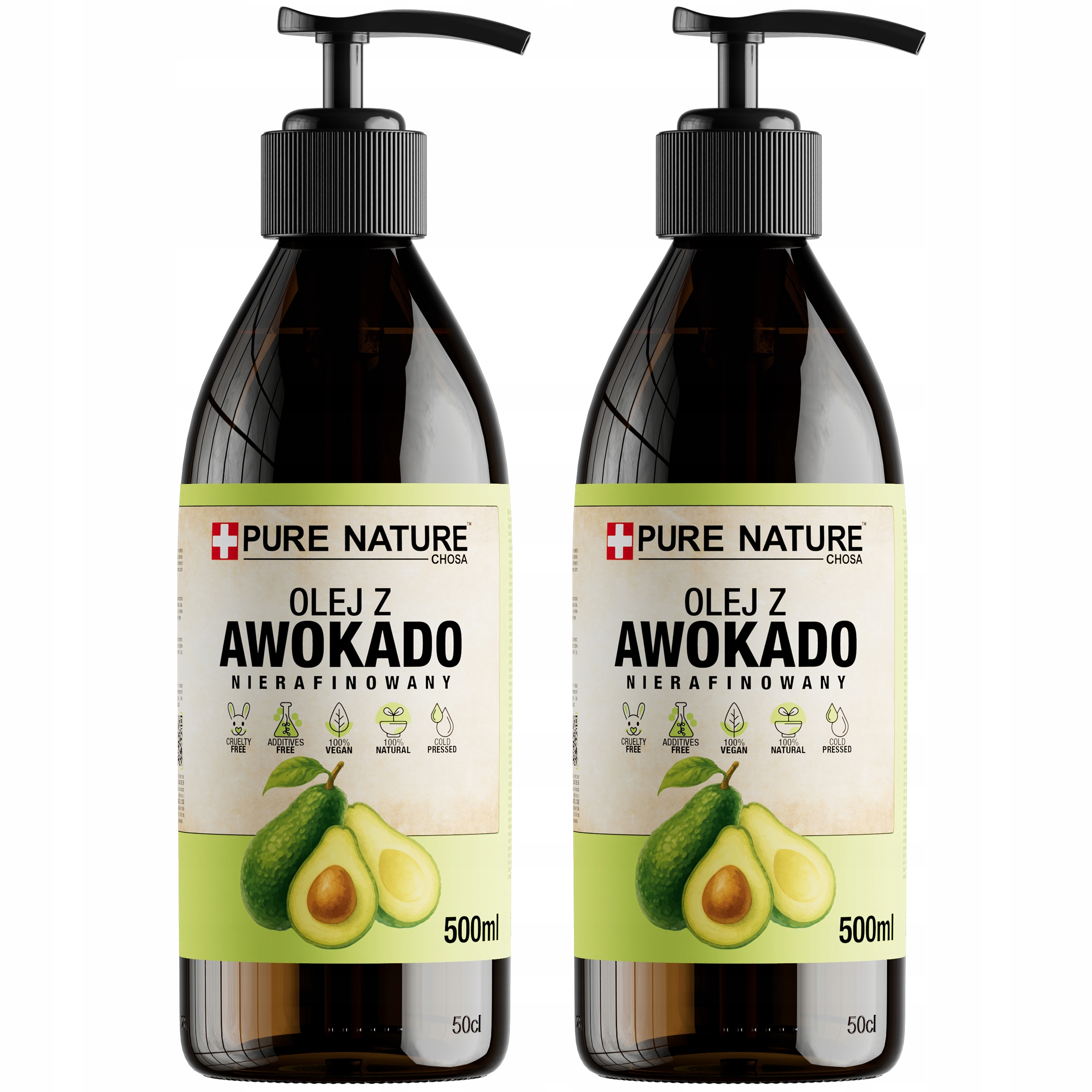 Olej Z Awokado Nierafinowany Zimnotłoczony Naturalny Pompka