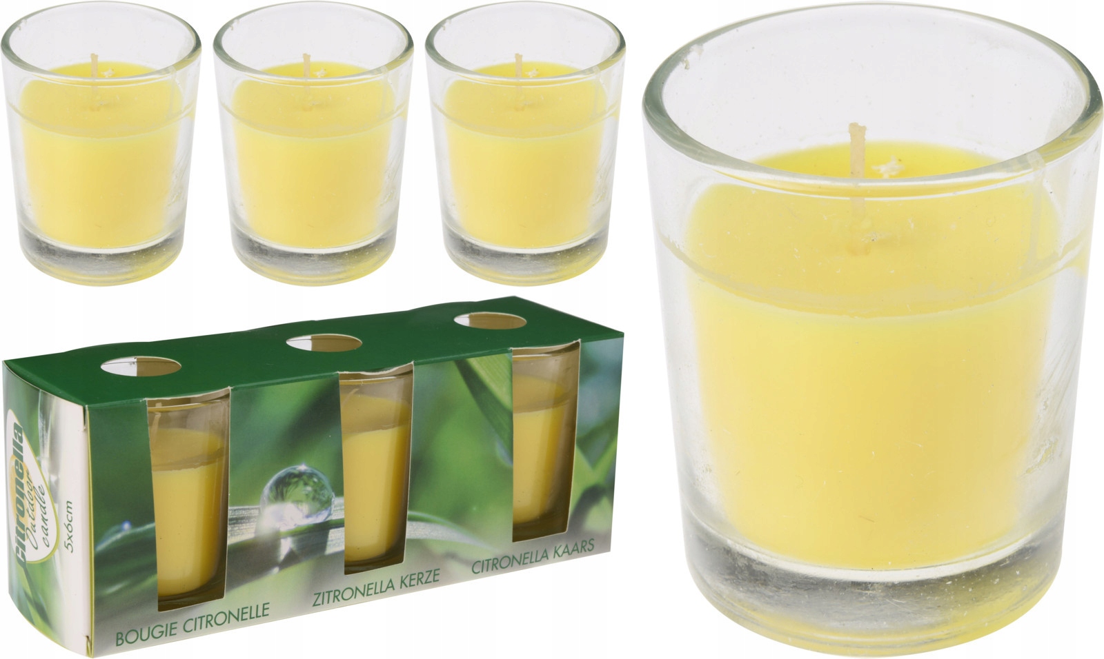

Świeca zapachowa Citronela antykomarowa 3szt