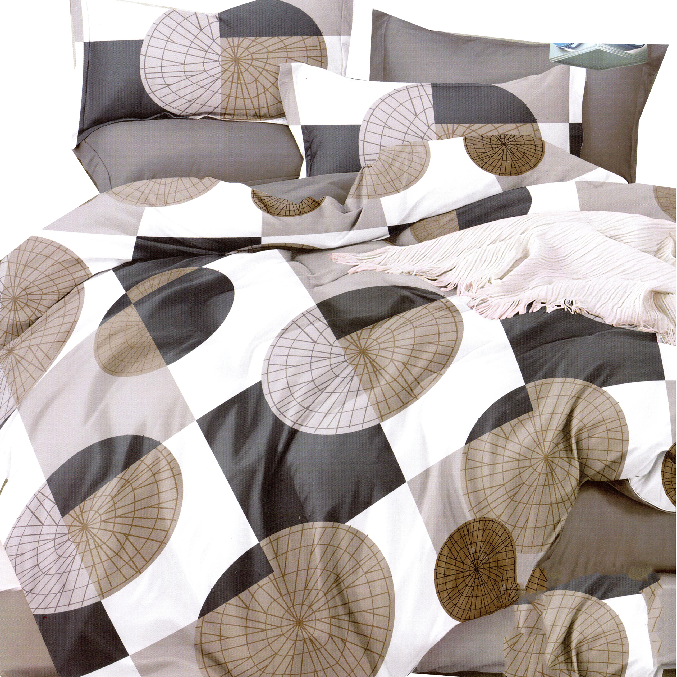 KOMPLET POŚCIELI 200x220 BAWEŁNA SATYNOWA 4-CZĘŚCI