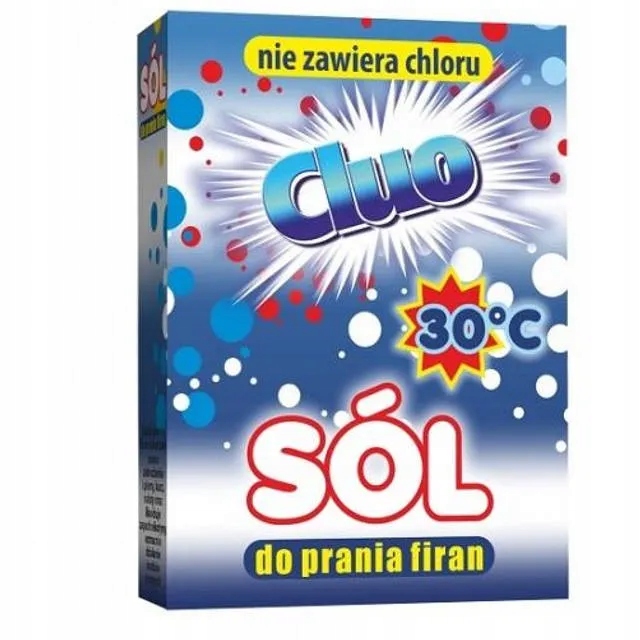 

Cluo Bardzo skuteczna sól do prania firan, 450 g