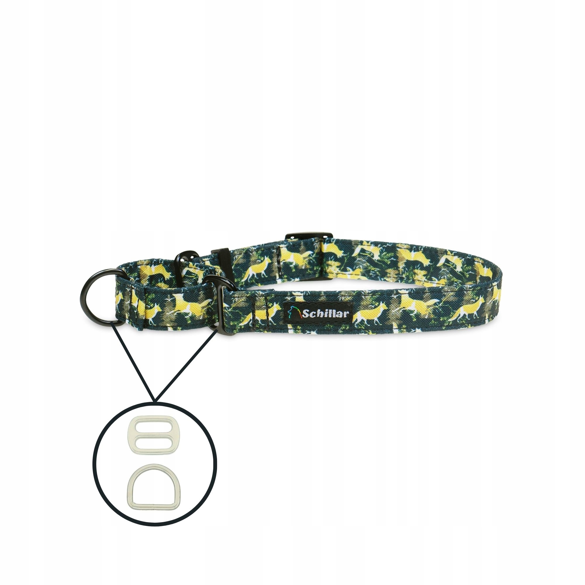 Levně Martingale obojek pro velkého psa, barevný, zlaté lišky, velikost L, 40-60 cm