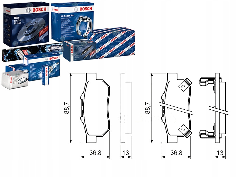 Brzdové Destičky Honda Zadní Jazz 08- Bosch