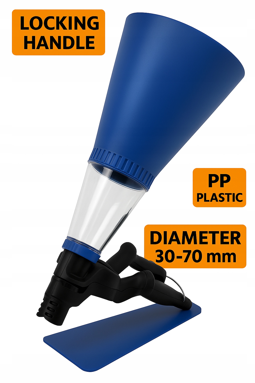 Lejek do oleju z uchwytem regulowanym 30-70 mm 2L wysokiej jakości plastik