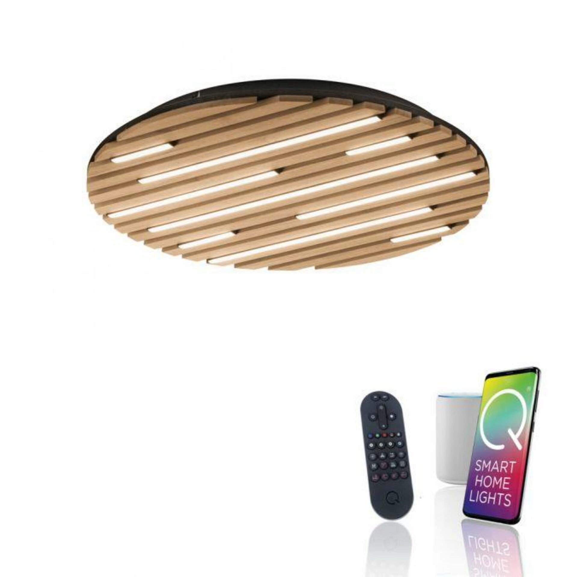 Paul Neuhaus Led nástenné a stropné svietidlo Q-akustik drevo, prírodné Smar