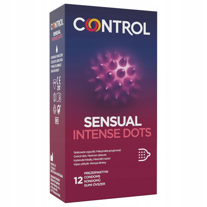 

Prezerwatywy z wypustkami Control Sensual Intense