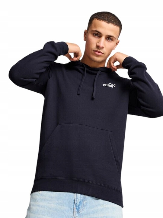 Puma Pánská Mikina S Kapucí Ess Small No.1 Logo Hoodie Tmavě Modrá r.XXL