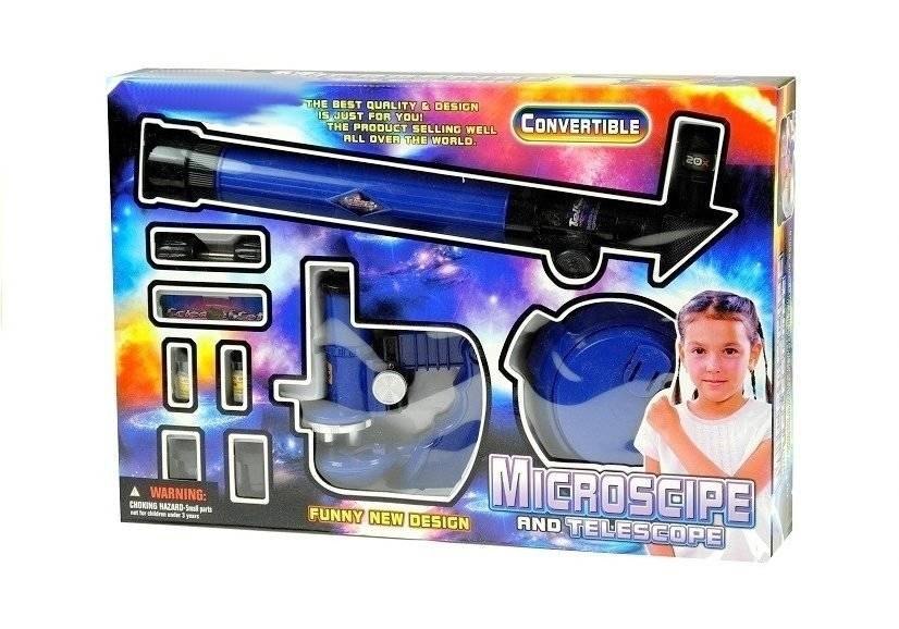 MIKROSKOP LUNETA DLA DZIECI ZESTAW EDUKACYJNY 2W1 Wiek dziecka 4 lata +