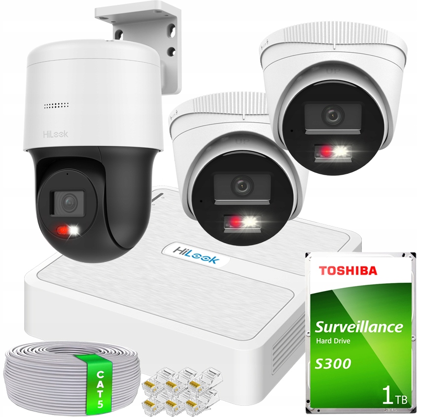 Monitorovací sada Hikvision Set Ip 2x IPCAM-T4-30DL PTZ-N4MP Kit