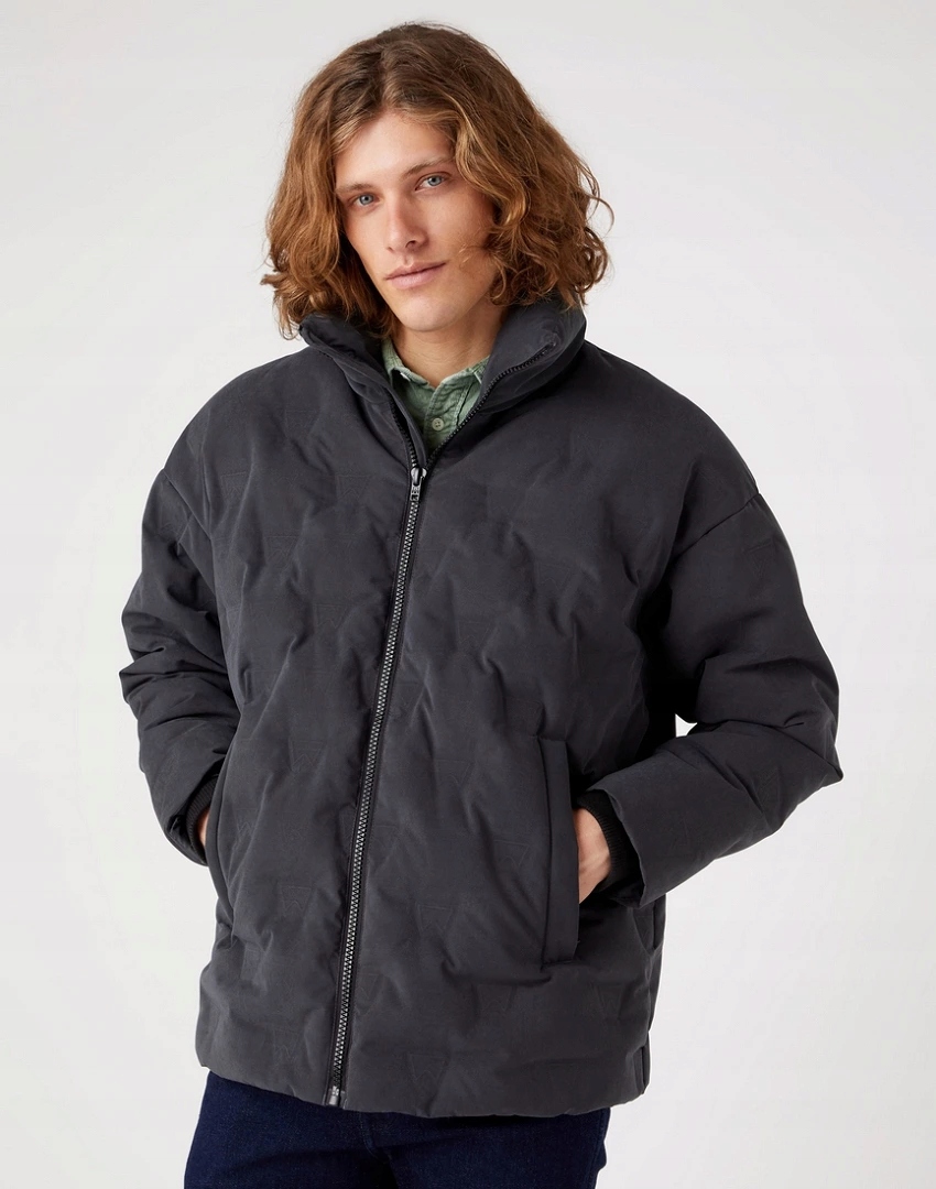 Pánská přechodová bunda Wrangler Brand Down Puffer Black W4E8X7XV6 XXL