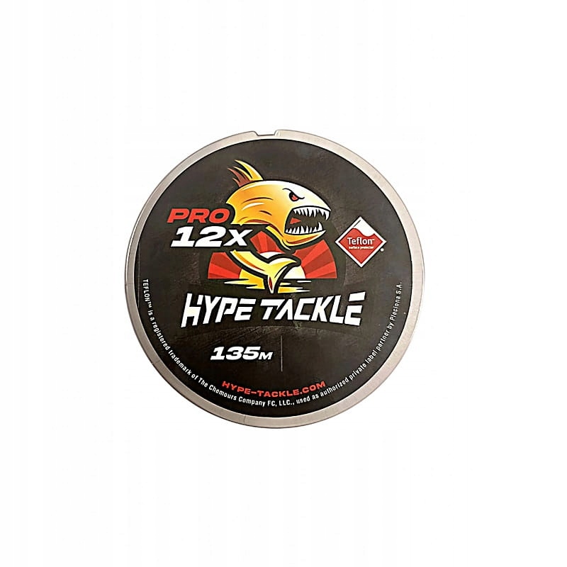 Šňůra rybářská tkanina Hype Tackle Pro12X Orange 0,18 m 11 kg 135 m Štika Okoun