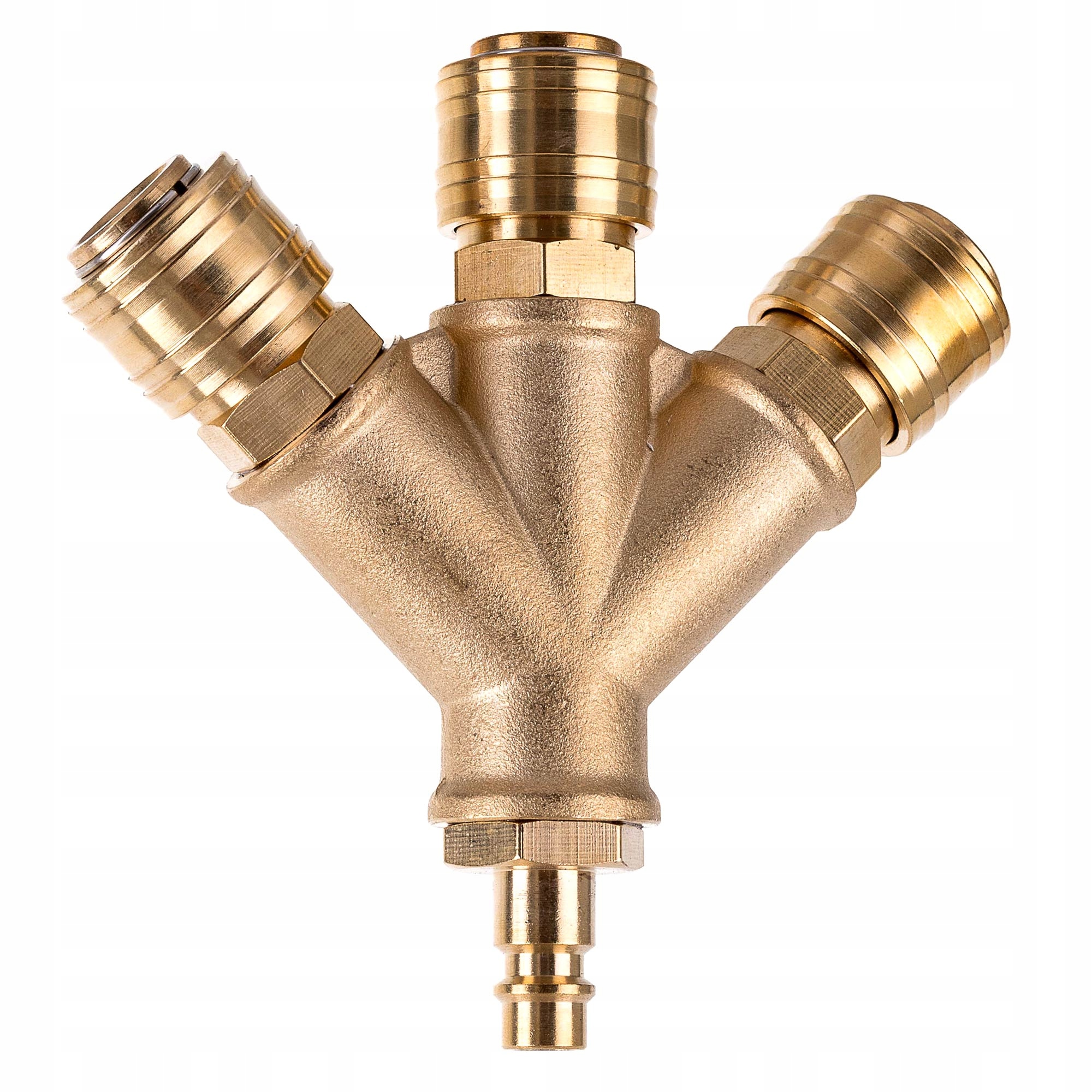 Rozdělovač Vzduchu Pneumatika Mosazná 3-CESTNÁ S Rychlospojkami