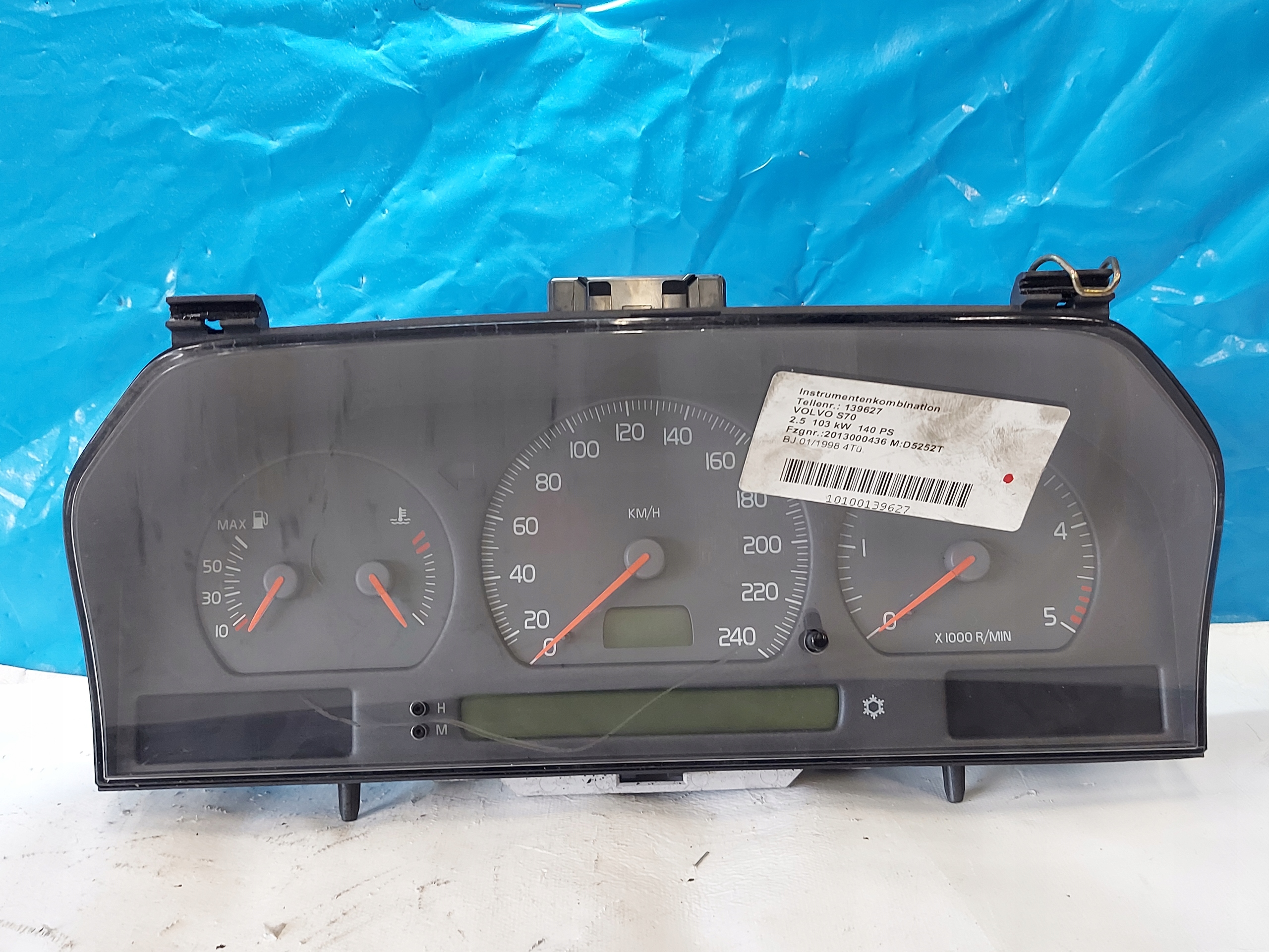 dials clock VOLVO S70 2.5 B 9472523