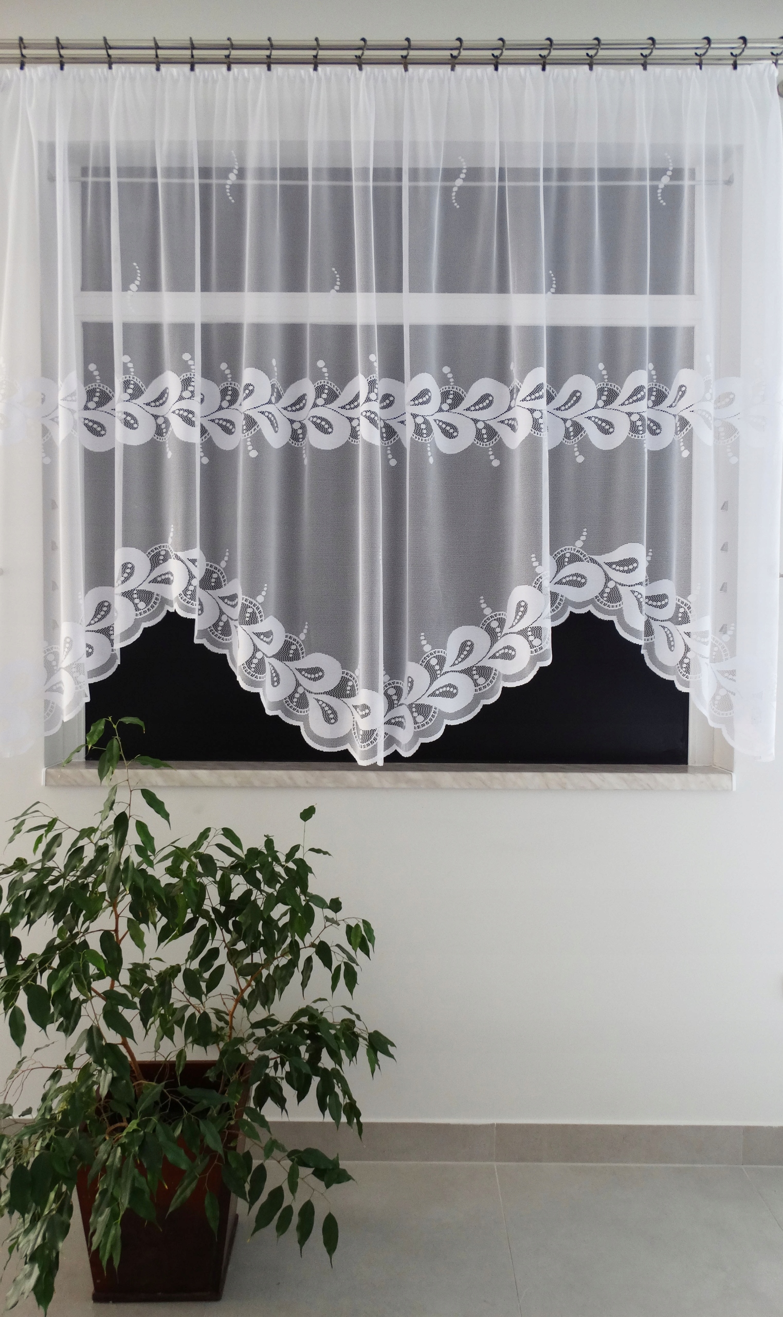 Mg Záclona 623/397 Bílá Vlna 440X150 hotová páska