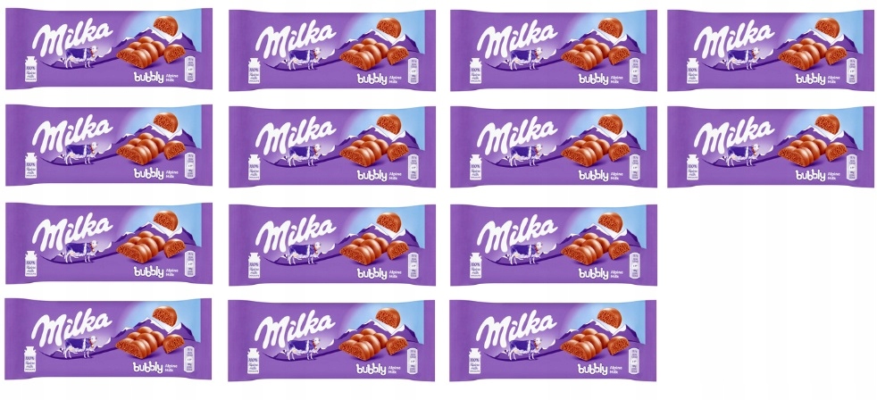 Levně 14x 90g Milka bublinková mléčná čokoláda v krabičce