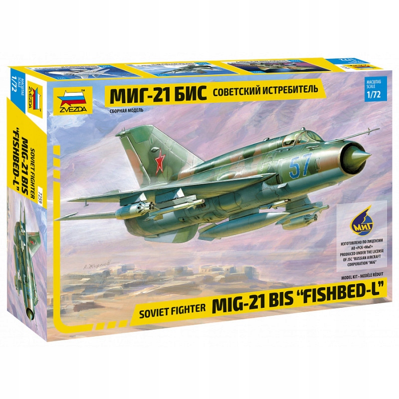 Zvezda 7259 1/72 MiG-21BIS Fishbed-L Polské Malování!!!