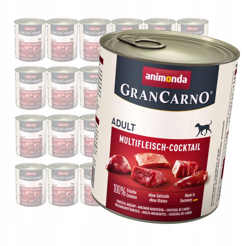 Levně Animonda GranCarno Adult 24x800g Vlhké Krmivo pro psy Masový koktejl