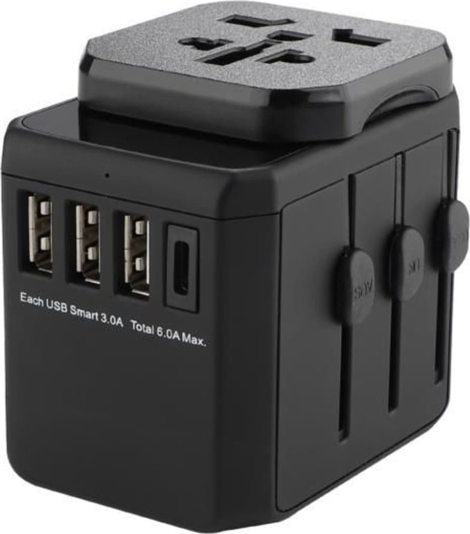 Adapter podróżny MicroConnect World, 4 USB A
