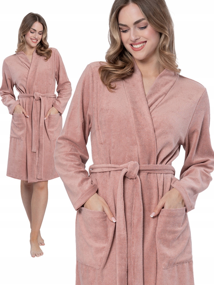 Leveza Erazma teplý bavlněný župan froté s kapsami XXL