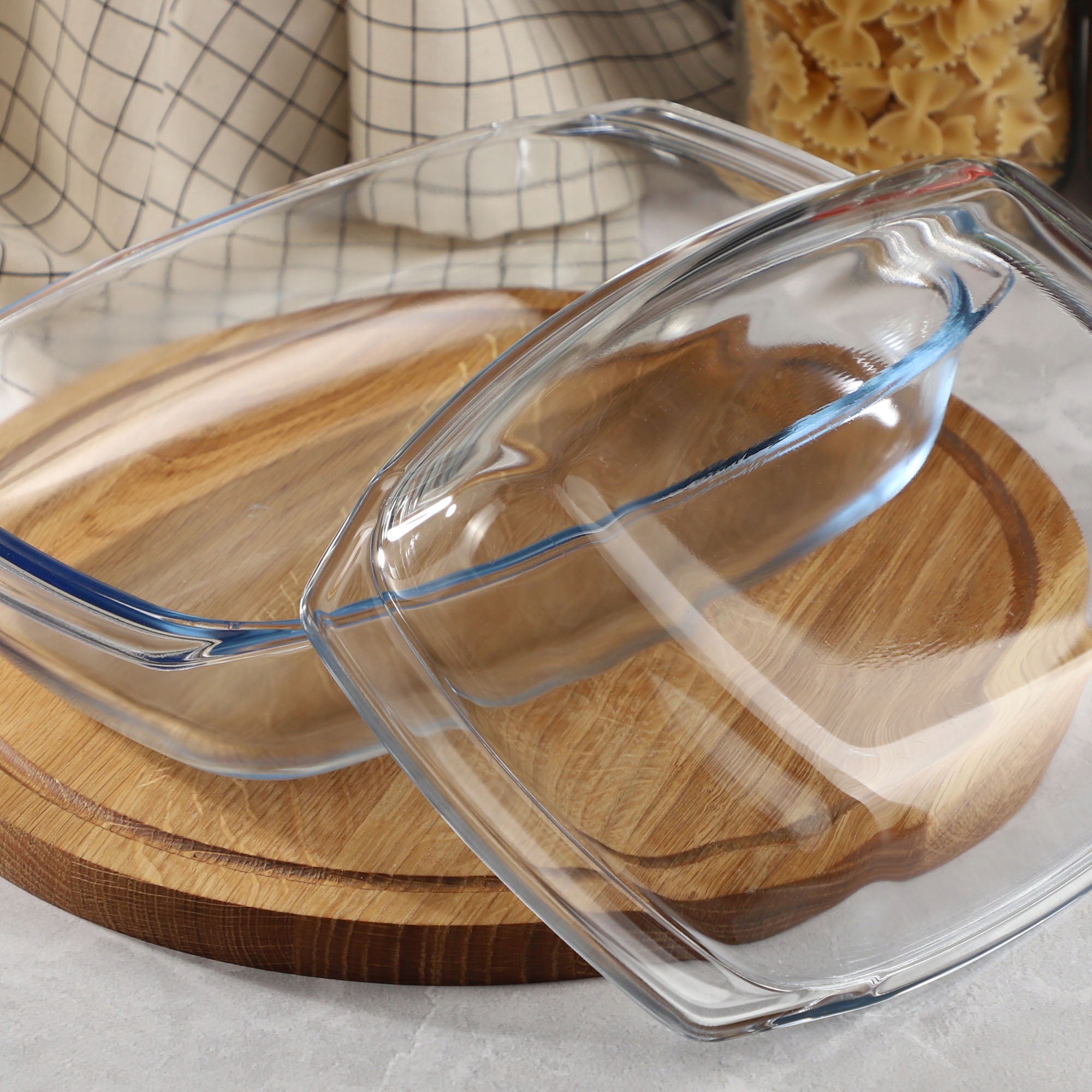 NACZYNIE ŻAROODPORNE Z POKRYWKĄ 5L SZKLANE Marka Kadax