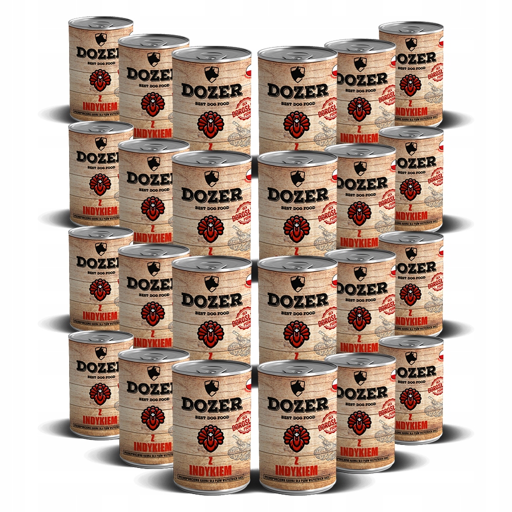 Levně Dozer vlhké krmivo s příchutí krůta 24x400g