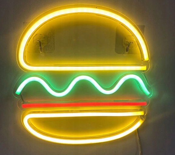 Neon Led dekoracja hamburger Marka inna