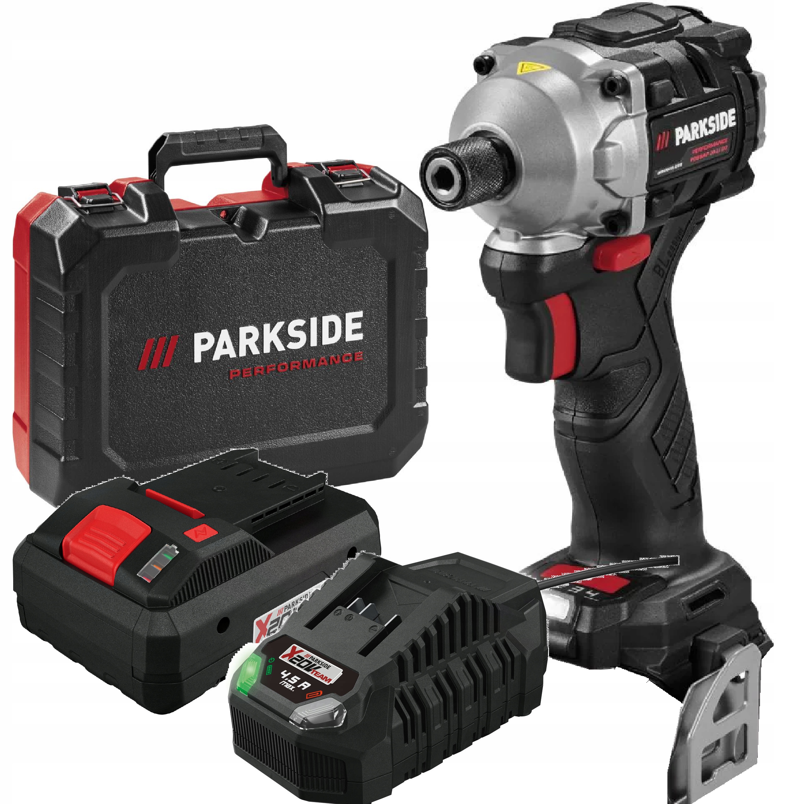 Akumulátorový šroubovák Parkside akumulátor 4Ah smart rázový utahovák Pdssap