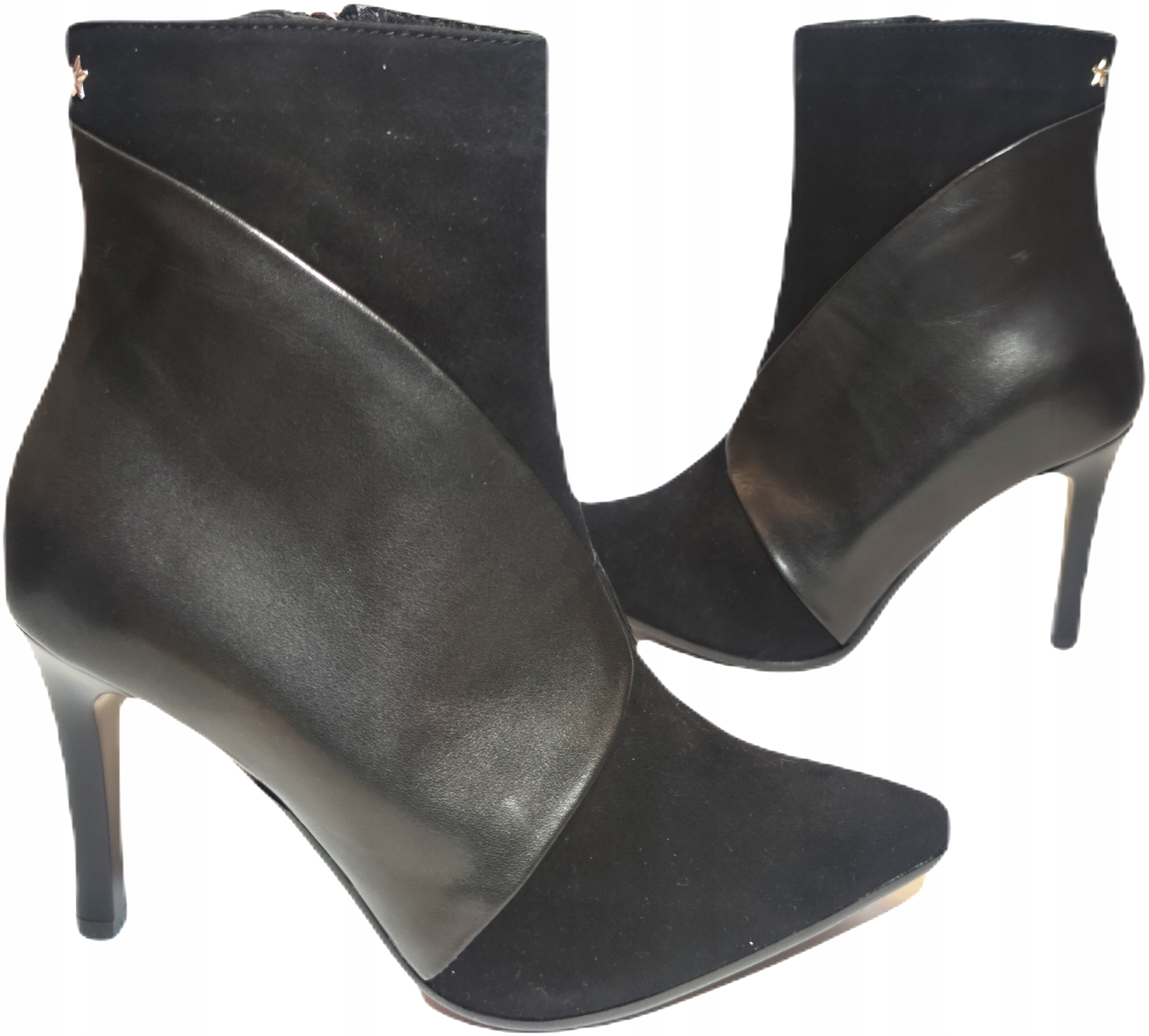 Elegantní kotníkové boty s špendlíkem Oleksy 2044 černé r36